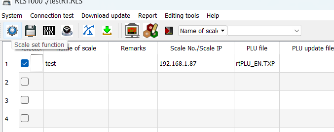 Set scale function.